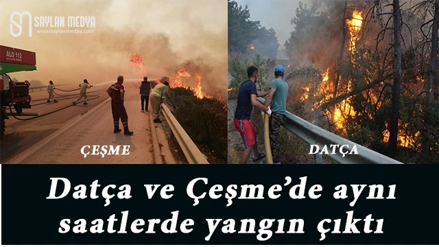 Datça ve Çeşme'de aynı saatlerde yangın çıktı