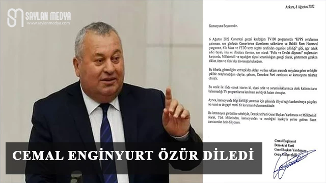 Cemal Enginyurt Özür Diledi