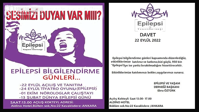 'Epilepsi ve Yaşam Derneği'nden bir dizi etkinlik için davet