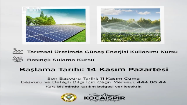 Yüreğir Belediyesi’nden ‘Tarımsal Üretimde Güneş Enerjisi Kullanımı Kursu'