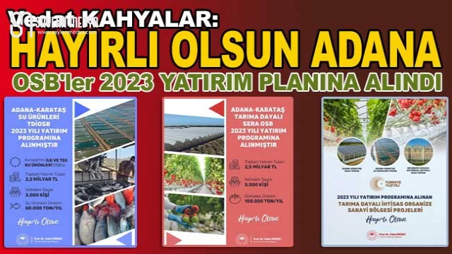 Vedat Kahyalar İmzalı Proje, 2023 Yatırım Programına Alındı