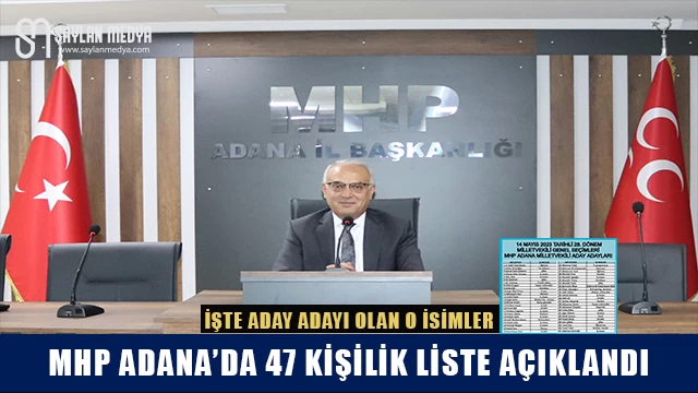 MHP Adana'da 47 kişilik liste açıklandı