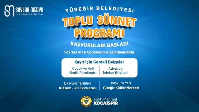 Yüreğir Belediyesi Toplu Sünnet Programı için kayıtlar başladı