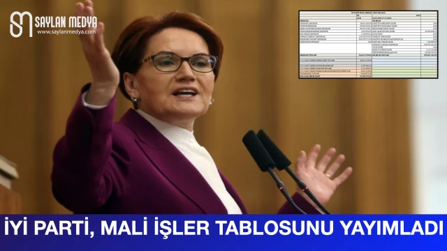 İYİ Parti Mali İşler Tablosunu Yayımladı