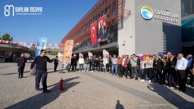 Çukurova Belediyesi'nde yangın tatbikatı